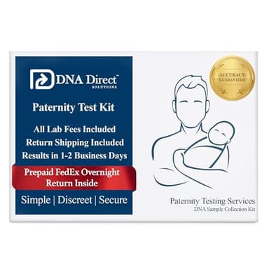 DNA Direct - Reliable At-Home Paternity Test for Child and Father, Fast and Dependable Paternity Test Results in 1-2 Days, All Lab Fees and FedEx Overnight Return Included