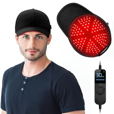 LED lights Hair Growth Cap, Black