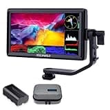 FEELWORLD S55 V3 6 inch Camera DSLR Field Monitor with F550 Battry 2200mAh and Case, Small Full HD 1920x1080 IPS LUT Video Peaking Focus Assist with 4K HDMI 8.4V DC Input Output Include Tilt Arm