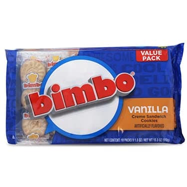 Bimbo Vanilla Creme Sandwich Cookies -18.00 Ounces (10 individual packets per Pack)