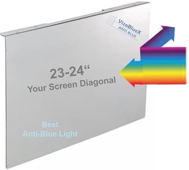 VizoBlueX 23-24 inch Anti-Blue Light Filter for Computer Monitor. Screen Protector Panel 21.5” x13.0 Blocks Blue Light for LCD TV PC iMac 24 Retina
