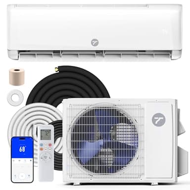 Temprium 12000 BTU Mini Split Air Conditioner 115V, 22 SEER2 AC & Heat Pump, Quiet Ductless System for Up to 750 Sq.Ft, R32 Refrigerant, WiFi Smart Control, Indoor & Outdoor Units, Installation Kit