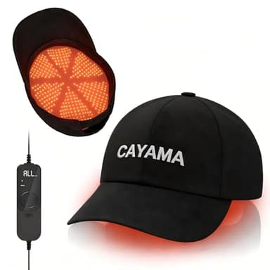 CAYAMA Red Light Hair Growth Cap – Red Light Therapy for Hair Growth Appearance, Adjustable Fit & Remote Control, At-Home Scalp Care for Men & Women