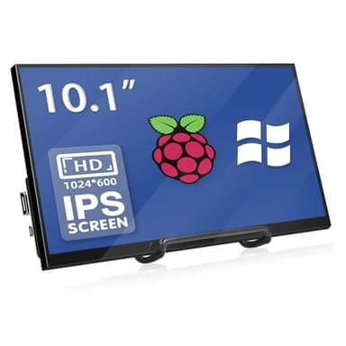 HAMTYSAN 10.1 Inch Raspberry Pi Screen 1024x600 HDMI Monitor IPS Screen Display Secondary Monitor Extend Monitor for Raspberry Pi 5/4/3/2/Zero/B/B+ Win11/10/8/7, (Non-Touch), Driver Free