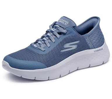 Skechers Women's Go Walk Flex Hands Free Slip-Ins - Grand Entry Sneaker, Blue, 7 US