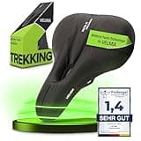 VELMIA Bike Seat Designed in Germany, Made of Comfy Memory Foam I Bicycle Seat for Men and Women, Waterproof Bike Saddle with Smart Zone-Concept I Exercise Seat for BMX, MTB & Road