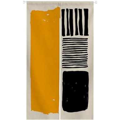 Ofat Home Doorway Curtain Colour Clash Japanese Noren Tapestry, Wall Hanging for Kitchen Bathroom Bistro Partition Shading Bedroom Decoration, Customizable, 33.5X 59 in (Style*1)