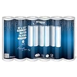 Ronaqua 5 Micron Sediment Water Filter Cartridge 10"x2.5", NSF Certified, 4-Layer Filtration for any 10-inch RO Units & Whole House Systems, Compatible with Culligan P5, AP110, WHKF-GD05, 6 Pack
