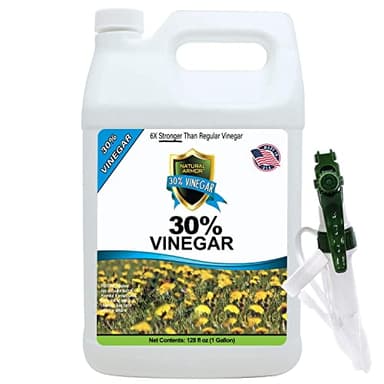 Natural Armor 30% Vinegar Industrial Strength Concentrate - Extra Strength - 6X Stronger Than Regular Vinegar (128 Oz Gallon)