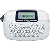 Brother P-Touch, PTM95, Monochrome, Handy Label Maker, 9 Type Styles, 8 Deco Mode Patterns, Navy Blue, Blue Gray