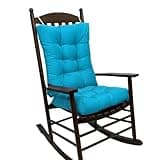 Pasrdqoyp Rocking Chair Cushion Pad, 2 Pieces Indoor/Outdoor Rocking Soft Thickened Patio Chaise Lounger Cushion Overstuffed Patio Chair Cushion (Sky Blue)