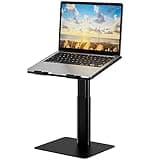 BESIGN LSX6 Computer Holder Stand, Ergonomic Adjustable Notebook Riser for Standing Work, Compatible with Air, Pro, Dell, HP, Lenovo More 10-14" Laptops, Black
