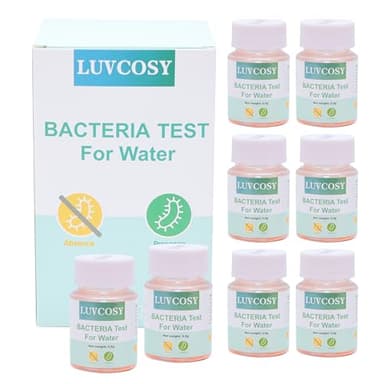 LUVCOSY Well Water Test Kit, 8 Bottles Coliform Bacteria Water Test Kit | Easy Home E coli Water Testing Kit for Drinking Water, Tap, Well, Pool, Pond, Lake