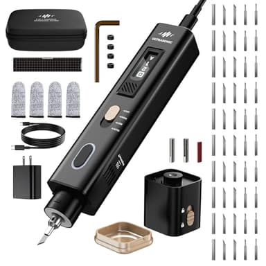 JNLODGE Ultrasonic Knife, Handheld 40kHz Ultrasonic Cutter Knife, High-Precision Sonic Cutting Tool for 3D Printing Post-Processing & Multi-Material Cutting (Plastic, PVC, Leather, Wood & More)