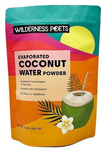 Wilderness Poets, 100% Evaporated Coconut Water Powder - No Maltodextrin, No Fillers, No Additives - 1 Ingredient - Instant Mix (32 Ounce)
