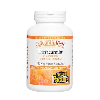 Natural Factors, CurcuminRich Theracurmin, 30 mg, Formulated for Superior Absorption, 120 Count (Pack of 1)