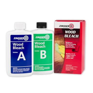 Zinsser Wood Bleach Kit | Lighten Furniture, Floors, Cabinets, Trim | Removes Red Tone | 2-Step Brightening System | 2-Step 8 fl. oz. Kit (16 fl. oz. Total)