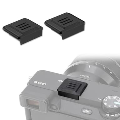 JJC 2-Pack Camera Hot Shoe Cover Cap, Dustproof Shoe Protector for Sony ZV-E10 II ZV-1 II A7C II A7R V IV A7 V IV III A7S III II A6700 A6600 RX1R III A9 III A99 II RX10 IV with Full-Coverage Design
