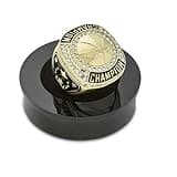 Express Medals Champion Gold Basketball Trophy Ring Award Gift Fantasy Prize with Display Neck Chain and Stand Championship Rings