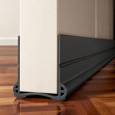 Womwpmt 36” Under Door Draft, Door Draught Excluder for Bottom of Doors, PVC Door Seal for Protection from Sound, Cold, Moisture and Insects, (Black)