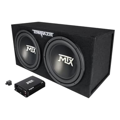 MTX 12" 1200W Dual Loaded Car Subwoofer Audio with Sub Box and Amplifier, TNP212D2