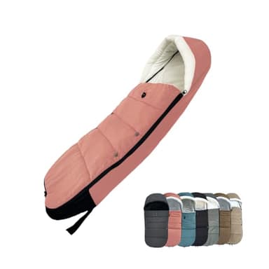Universal Pushchair Footmuff for Babyzen YOYO/YOYO2/Joolz/Bugaboo, Waterproof Fabric Base, Easy-Clean, Warm Foot Cover for Strollers (Ginger Pink)