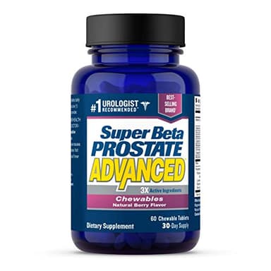 SUPER BETA PROSTATE Advanced Chewables - Prostate Support Supplement for Men's Health (60 Chews, 1-Bottle)