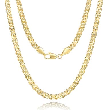 GYUYCW 14K Gold Necklaces for Women Gold Necklaces for Women Cuban Link Chain for Womens Cuban Link Chain for Men Traditional Artistry with Modern Flair Chunky Necklace Chains for Womens (16in)