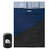 Double Sleeping Bag for Adults Kids - Lightweight 2 Person Sleeping Bag with Pillow, Waterproof Camping Two Person Sleeping Bag for Girls, Boys, Youths, Teens, Compact Sleeping Bag for Cold Weather