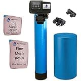 IRON Pro 2 Combination water softener iron filter Fleck 5600SXT digital metered valve for whole house (48,000 Grains, Blue)