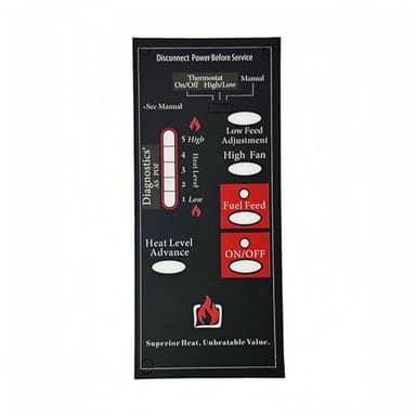 A-E-401 / C-E-401 Replacement Control Board for Breckwell Pellet Stoves, 5-Speed Digital Circuit Board Compatible with 1 RPM Auger Motor Systems - Black