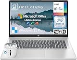 HP 17 Inch Laptop Computer, FHD IPS Screen 17.3 Business Laptop PC, Intel Core i5, 64GB RAM, 2TB SSD, Windows 11 Pro, Lifetime Microsoft Office, Numeric Backlit Keyboard, HDMI, Camera