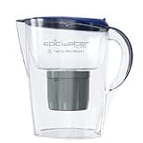 Epic Water Filters Nano | Water Filter Pitchers for Drinking Water | 10 Cup | 150 Gallon Filter | Gravity Water Filter | Removes Virus, Bacteria, Chlorine | Water Purifier (Navy Blue)