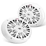 Pyle 6x9 Inch Dual Marine Speakers - 2 Way Waterproof and Weather Resistant Outdoor Audio Stereo Sound System with 260 Watt Power, Poly Carbon Cone and Cloth Surround - 1 Pair - PLMR692