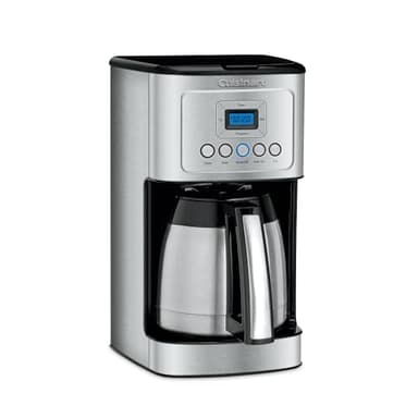 Cuisinart 12-Cup Coffee Maker, Programmable PerfecTemp Thermal Carafe Coffee Machine with 1-4 Cup Setting, Brew Strength Control and Brew Pause, Stainless Steel, DCC-3400NAS, Silver