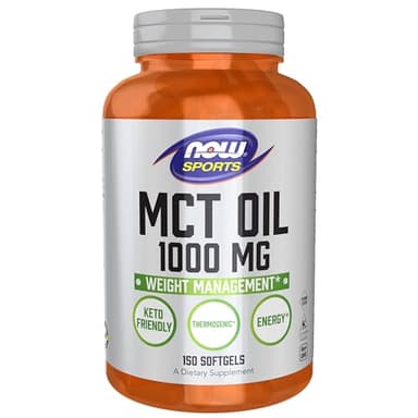 NOW Foods Sports Nutrition, MCT (Medium-chain triglycerides) Oil 1,000 mg, Weight Management, 150 Softgels
