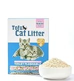 FEELING BEST Tofu Cat Litter 5.6LB Fast Clumping, Dust-Free,100% Natrual Raw Materials, Clumping,Flushable,Ultra Absorbent and Fast Drying,Solubility in Water,Really Dust-Free,Less Scattering