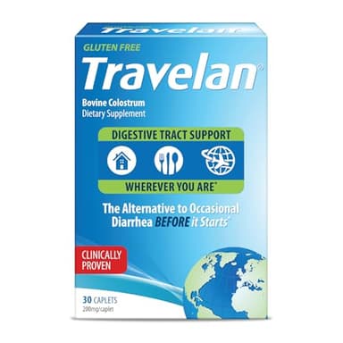 Anti Diarrhea Pills Help Prevent Traveler’s Diarrhea Before It Starts, Clinically Proven, Travel Essentials, Drug-Free Colostrum, Natural Digestive and Immune Support Supplement, 30 Count