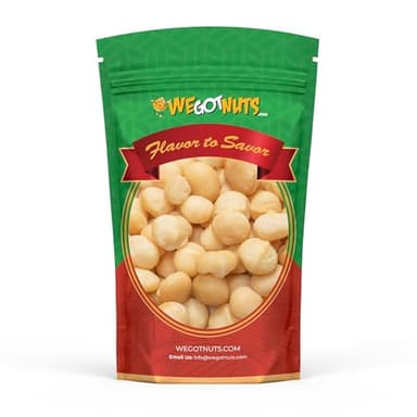 Raw Deluxe Macadamia Nuts - 4 lbs - Shelled & Unsalted Premium Quality Kosher Raw Macadamia Nut Snack Pack By We Got Nuts - Natural Gourmet Fresh Macadamia Nuts Bulk - Packed In A Resealable Pouch Bag