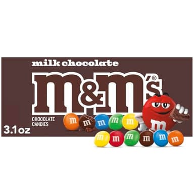 M&M'S Milk Chocolate Candy Theater Box, 3.1 oz Box