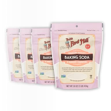 Bob's Red Mill Baking Soda, 16oz (Pack of 4) - Non GMO, Vegan, Paleo Friendly, Kosher