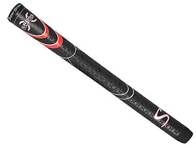 SuperStroke Cross Comfort Golf Club Grip, Black/Red (Midsize)