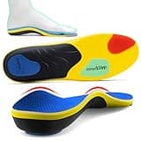 Professional Sport Insoles with Medium Arch Support and Shock Absorption for Plantar Fasciitis and Flat Feet Pain Relief in Men and Women, Orthotics Shoe Insert, Breathable & Anti-Slip, Blue, M