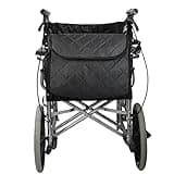 Wheelchair Rear Back Bag, Waterproof Wheelchair Bag Hang on Back Backpack Messenger Storage Bag for Men, Women, Handicap, Elderly Wheelchair Accessories (Black)