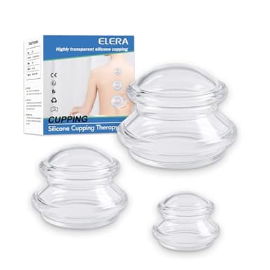 ELERA Cupping Kit for Massage Therapy – Silicone Cupping Therapy Set with 3 Massage Cups (S/M/L), Ideal for Cellulite, Relaxation & Daily Self-Care