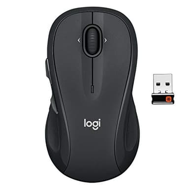Logitech M510 Wireless Mouse, Mouse for Laptop and PC with USB Unifying Receiver, Programmable Buttons - Graphite