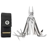 Leatherman Charge Plus TTi - Titanium multi-tool with all locking tools including knives, pliers, saw and screwdriver, camping and fishing tool made in the USA, in stainless steel