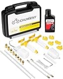 CHUMXINY Brake Bleed Kit for Shimano, TEKTRO, TRP Hydraulic Disc Brakes. Bicycle Hydraulic Brake Bleed Kit Includes Brass Connector, 150ML Mineral Oil Brake Fluid