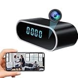 braosusner Hidden Camera Clock HD 1080P WiFi Camera Wireless Spy Camera Night Vision Surveillance Security Nanny Cam