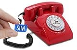 Opis 60s Mobile 4G Phone : The Rotary GSM Desk Phone/Retro Cell Phone/Senior Cell Phone for Elderly Unlocked/GSM Phone Home/Vintage Cell Phone/Senior Cell Phone Unlocked in Red